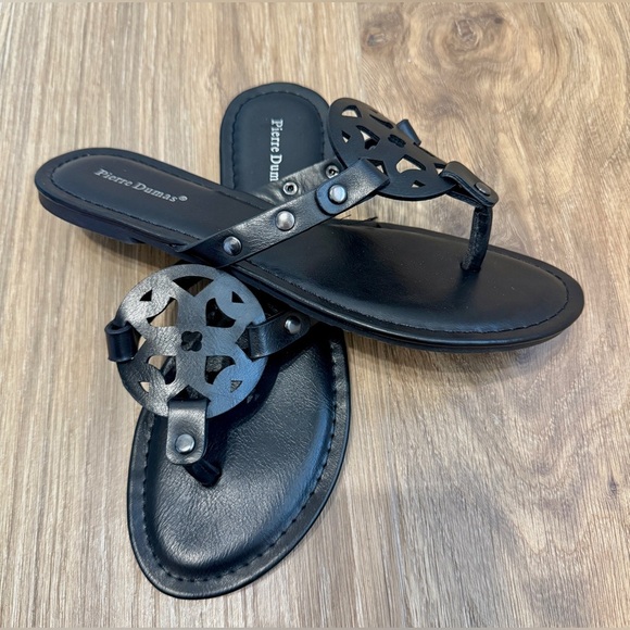 Pierre Dumas Women's Black Sandals Size 7.5 LNC - Picture 5 of 7